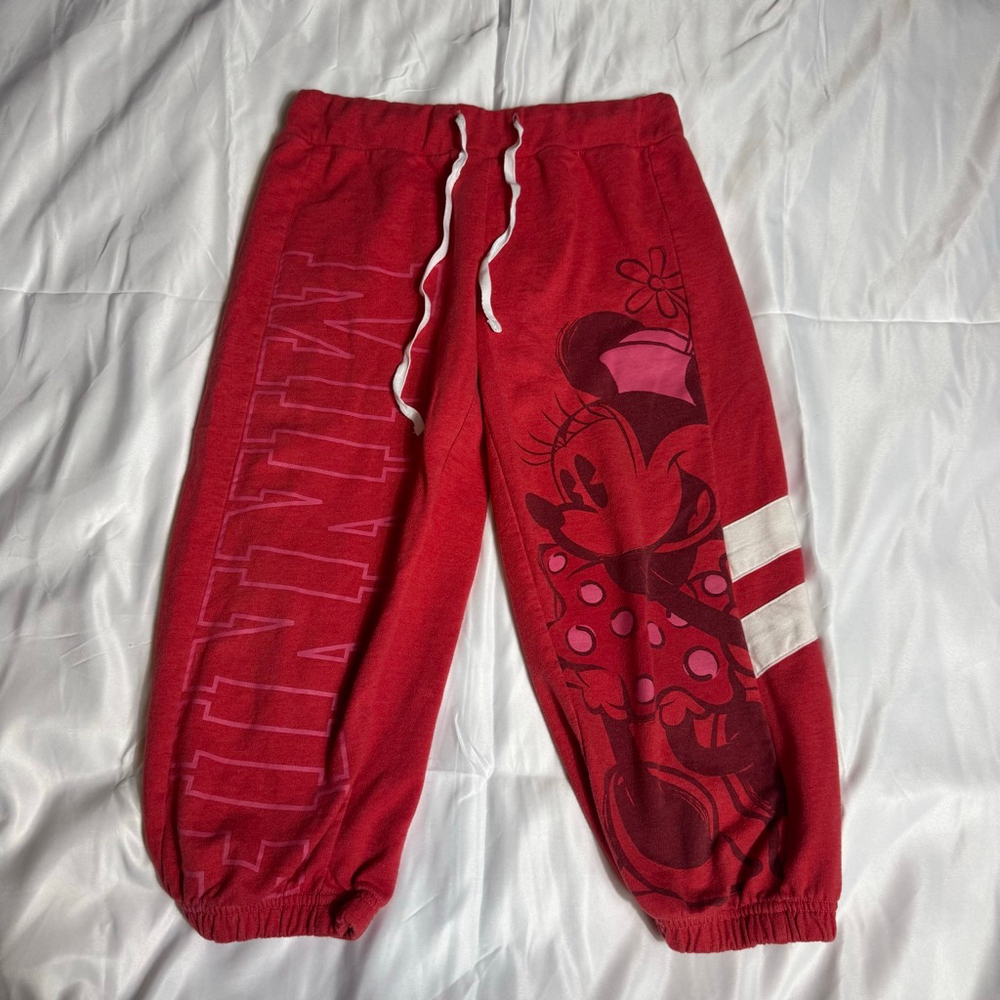 Women's Disney Parks Red Minnie Mouse Capris S